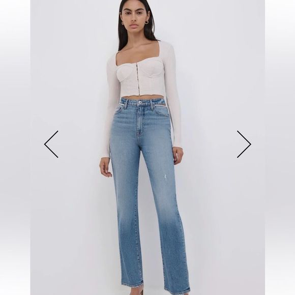 Jonathan Simkhai Denim - Jonathan Simkhai Amelia High Rise Straight Jean in Vintage Melrose